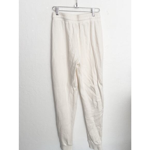 Spiritual Gangster Distressed Joggers Sweatpants Cream Ivory XS Lounge Casual - Picture 2 of 8
